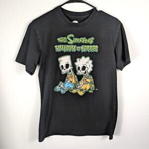 The Simpsons Treehouse of Horror Skeleton Bart Lisa Tee Shirt Men’s M Graphic